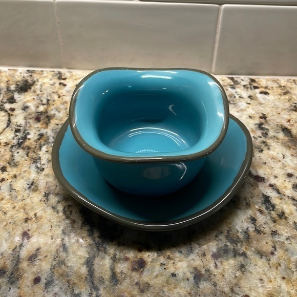 Southern Living At Home Other - Southern Living at Home Tuscan Toscana Tidbit Bowl Saucer Turquoise